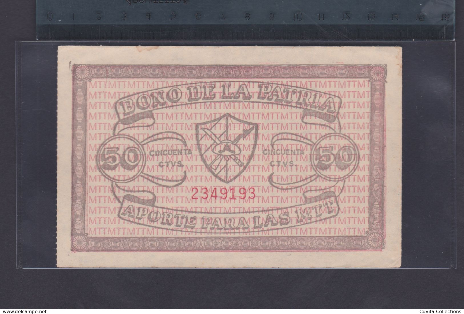20/50 CENTAVOS 1/5/10 PESOS - SERIE  DE BONOS DE LA PATRIA - MTT - AU / EBC+ - Cuba