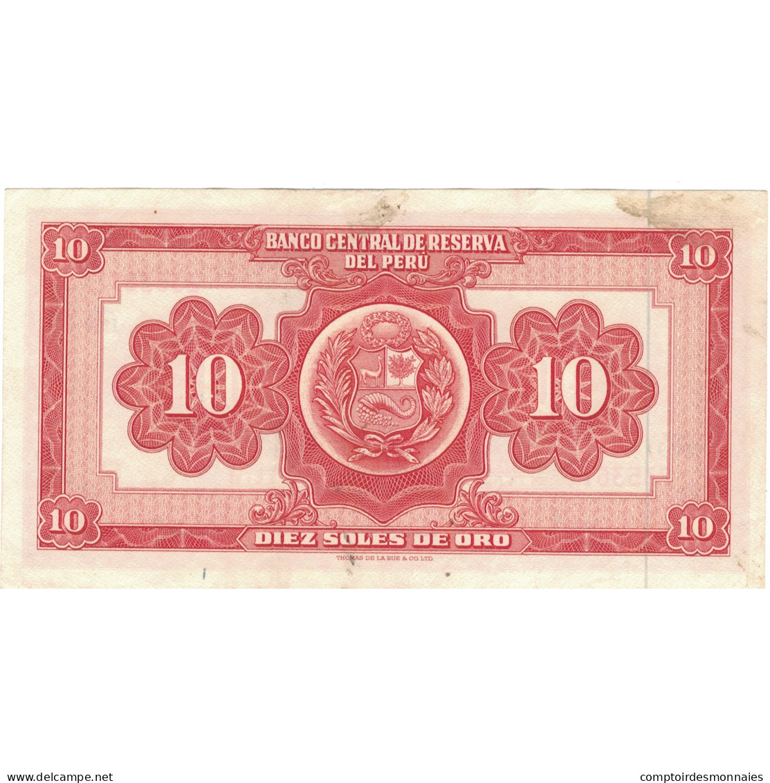 Billet, Pérou, 10 Soles De Oro, 1968, 1968-02-23, KM:84a, SUP - Perù