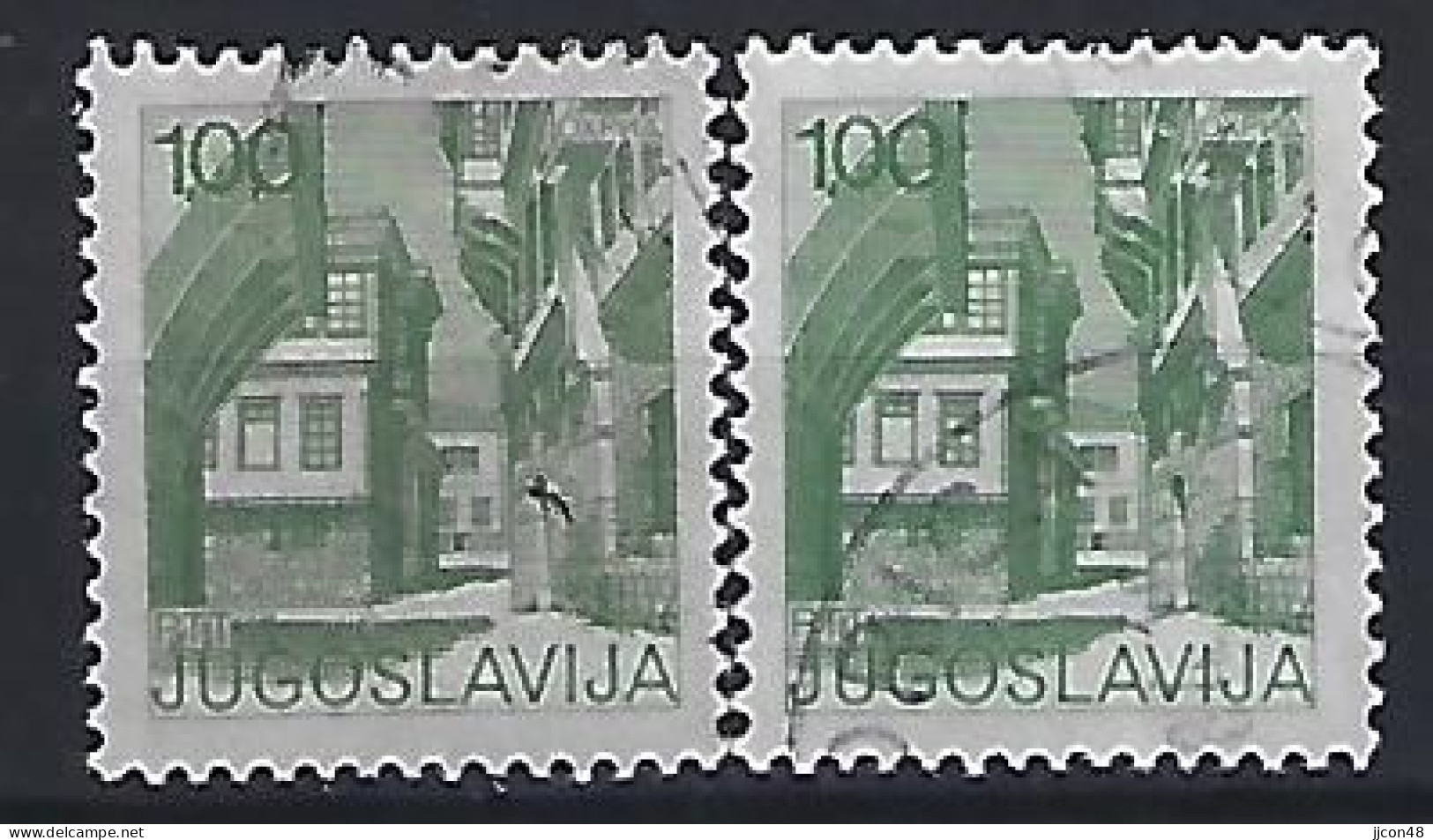 Jugoslavia 1976  Sehenswurdigkeiten (o) Mi.1661 A+C - Gebraucht