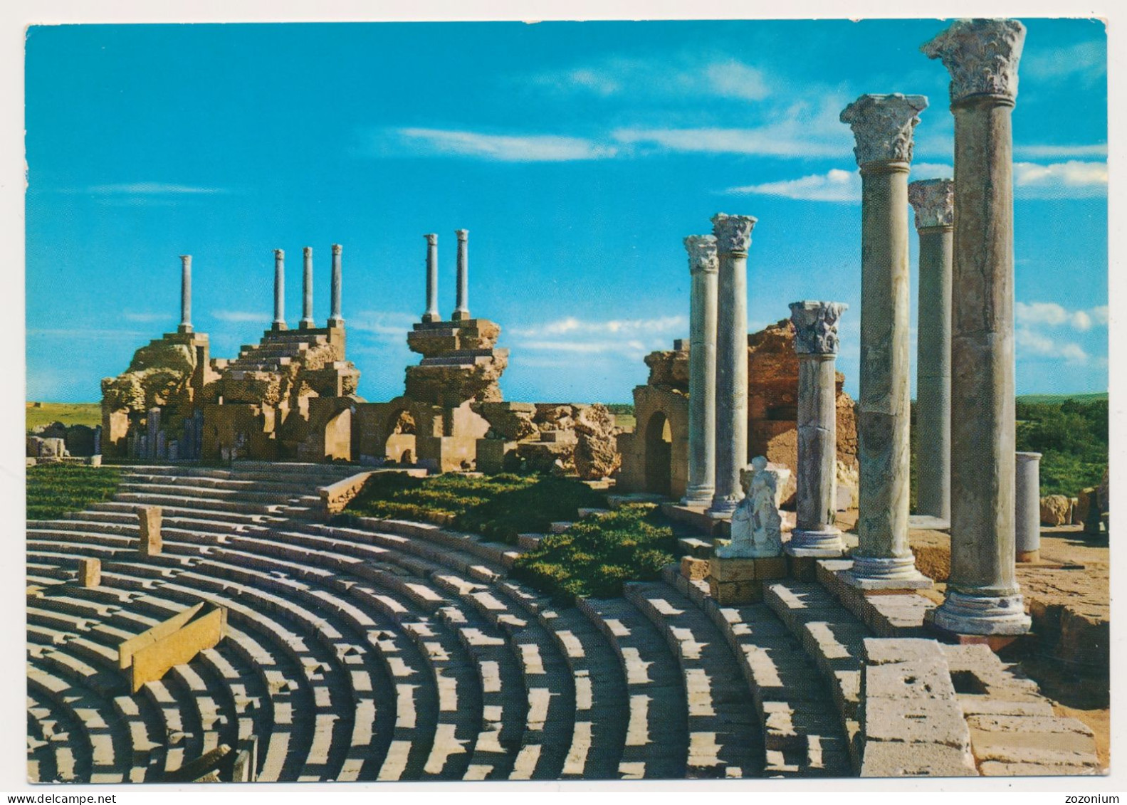 LIBYA LEPTIS MAGNA The Theatre, Teatro, Vintage Old Photo Postcard - Libyen