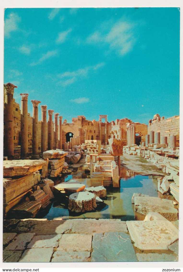 LIBYA LEPTIS MAGNA Basilica, Vintage Old Photo Postcard - Libye