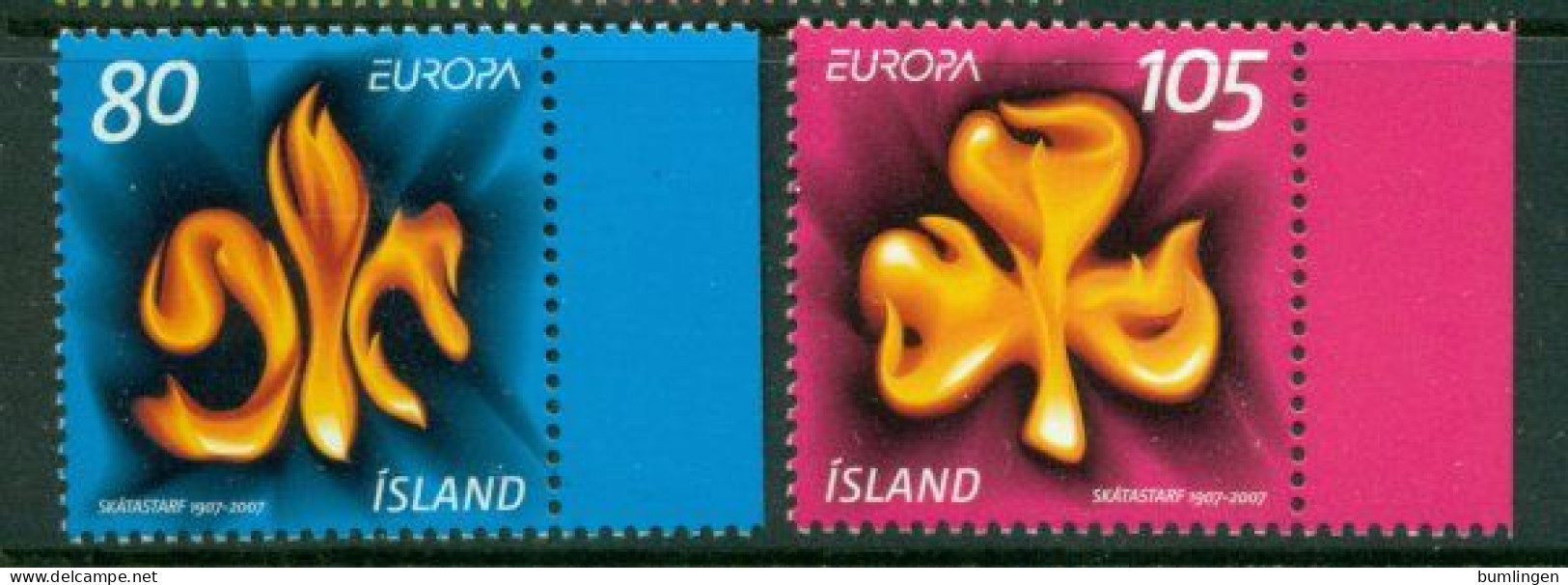 ICELAND 2007 Mi 1170-71** Europa CEPT - Scouting [B563] - 2007