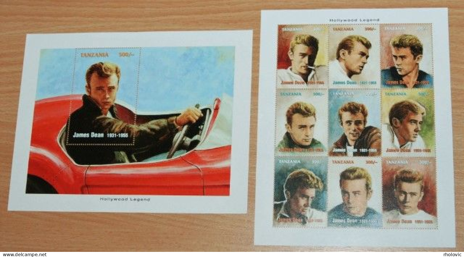 TANZANIA 1996, James Dean, Actors, Famous People, Mi #2591-9 + Block, MNH** - Acteurs