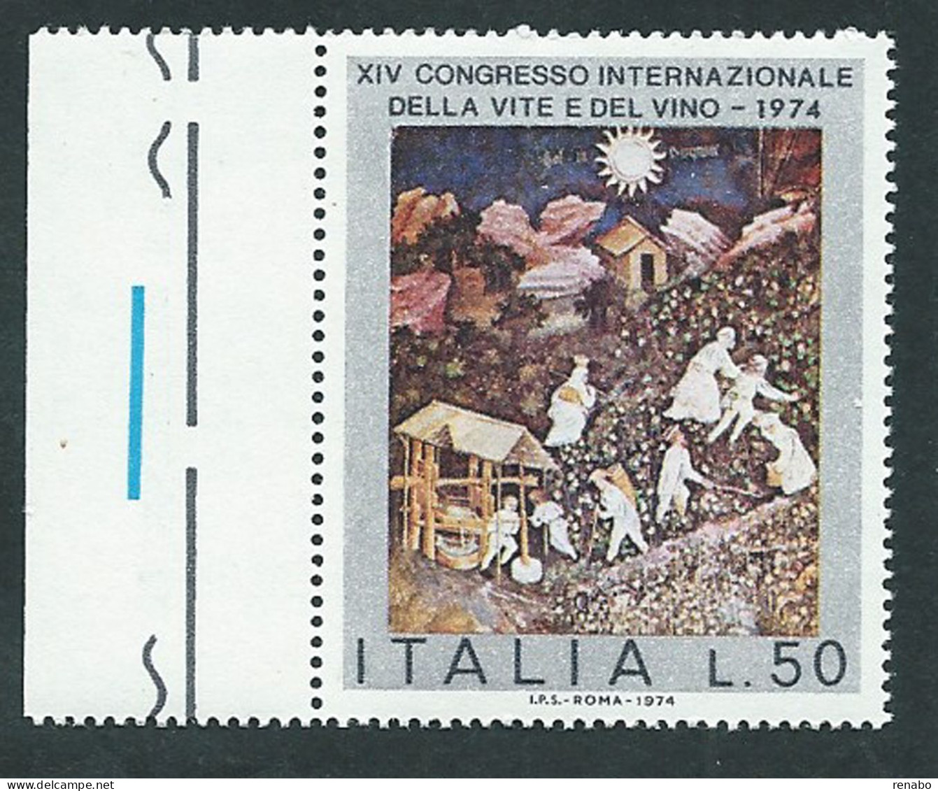 Italia 1974; Congresso Internazionale Della Vite E Del Vino; Bordo Sinistro. - 1971-80: Neufs