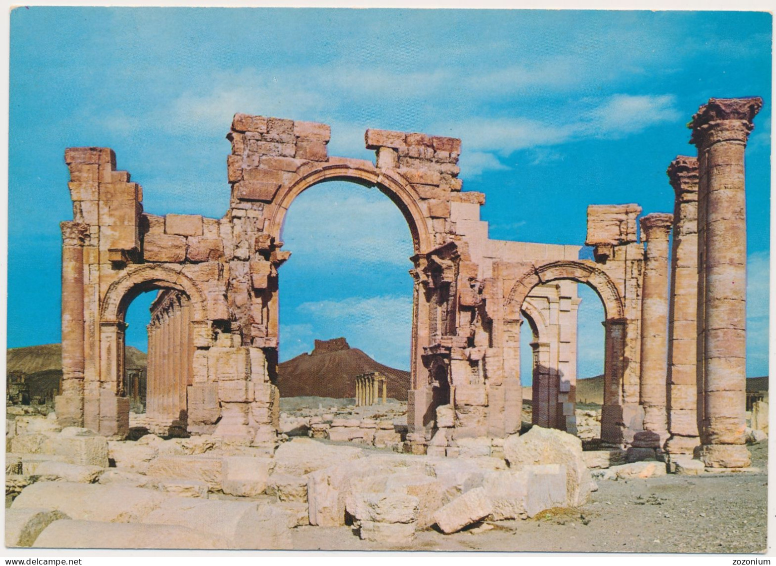 LIBYA PALMYRA Triuph Arch Arc De Triomphe Vintage Old Photo Postcard - Libyen