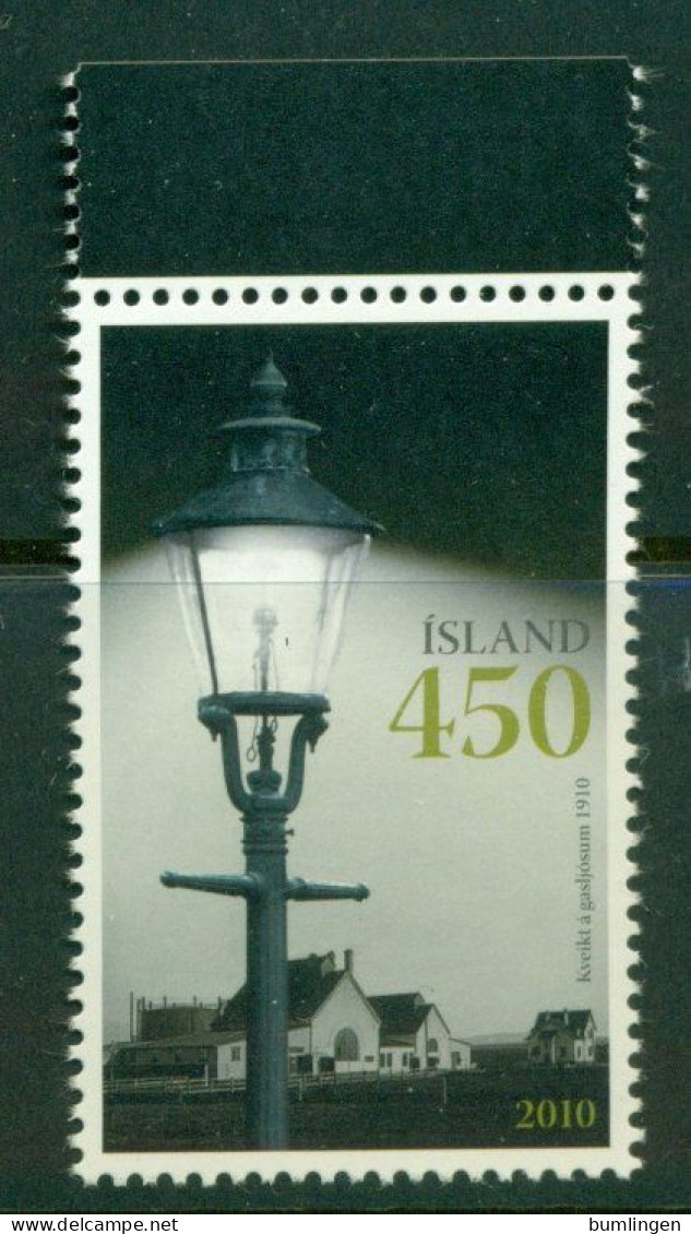 ICELAND 2010 Mi 1287** 100th Anniversary Of Gas Lights In Reykjavik [B586] - Gaz