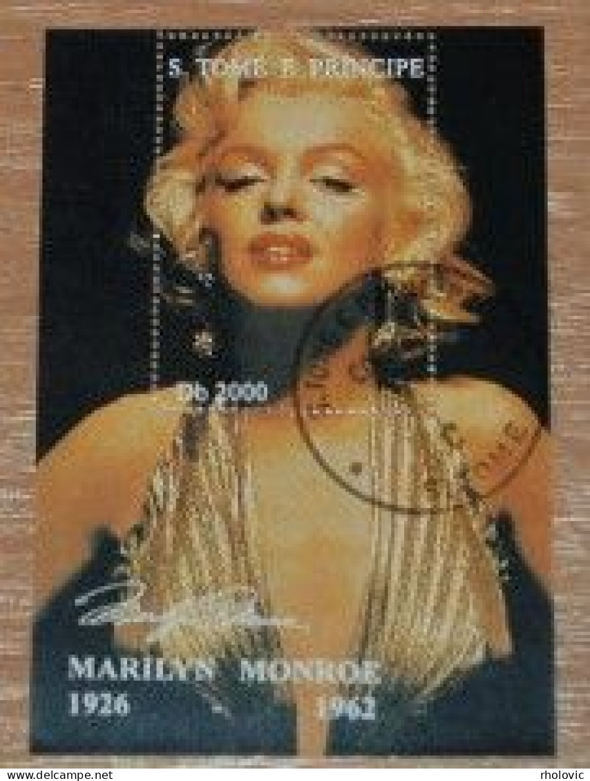 SAO TOME E PRINCIPE 1994, Marylin Monroe, Actors, Famous People, Mi #B313, Souvenir Sheet, Used - Acteurs