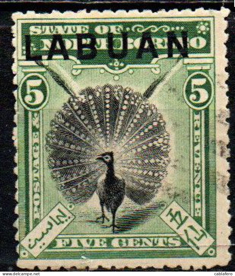 LABUAN - 1897 - Argus Pheasant - USATO - Borneo Del Nord (...-1963)