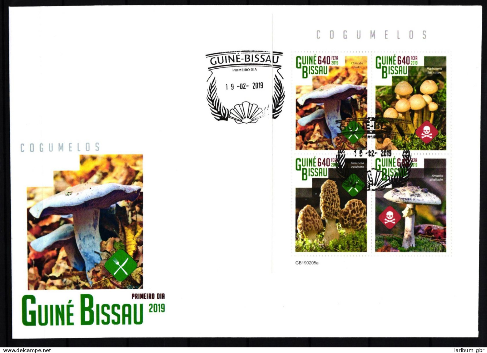 Guinea Bissau 10422-10425 Gestempelt Kleinbogen Als FDC / Pilze #JA937 - Guinea-Bissau