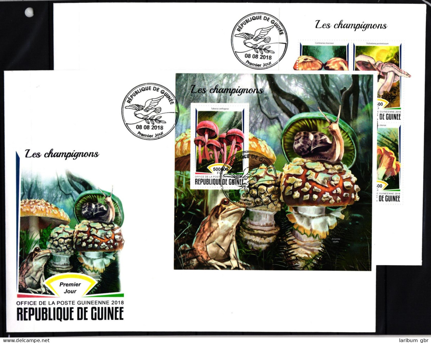 Guinea 13055-13058 Und Block 2907 Gestempelt Kleinbogen Als FDC / Pilze #JA931 - Guinée (1958-...)