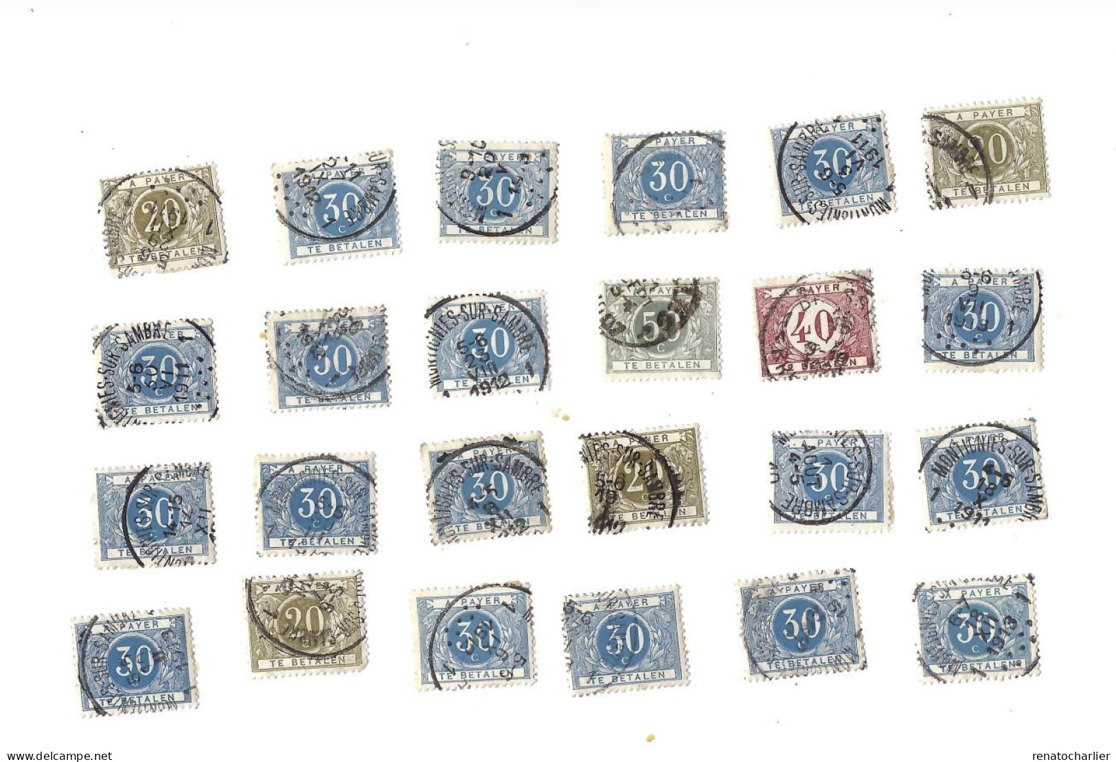 Collection De 40 Timbres  Oblitérés. - Stamps