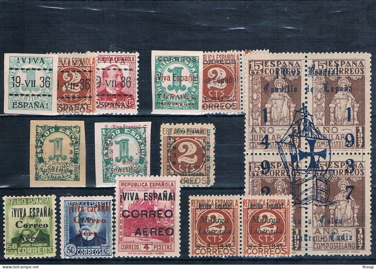 ESPAÑA 1936 VIÑETAS PATRIOTICAS */**/ VER DESCRIPCION - Andere & Zonder Classificatie