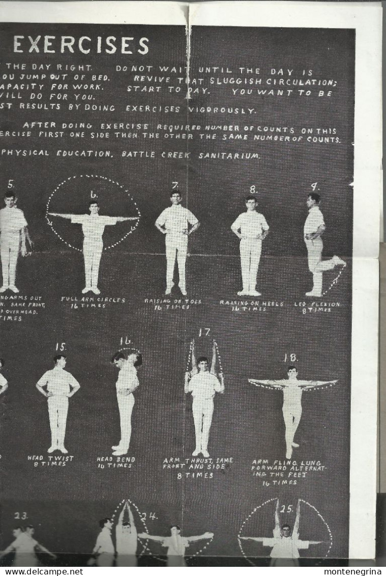 Getting-Up Exercises For Men And Women - EXERCISES (1918 Poster) (see Sales Conditions) 10050 - Gimnasia