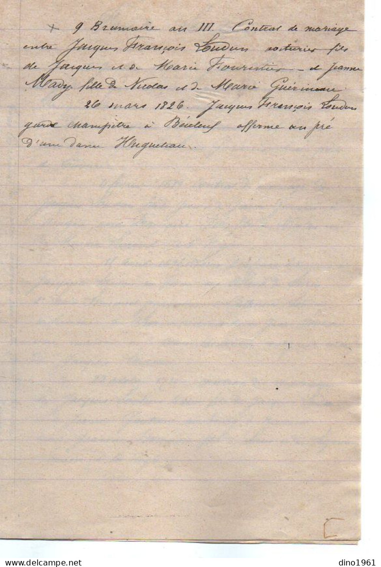 VP23.052 - Cachet Généralité De POITIERS - 5 Actes De 1671 / 1763 - Famille LOUDUN à FOUGERE X SURIN ....... - Matasellos Generales