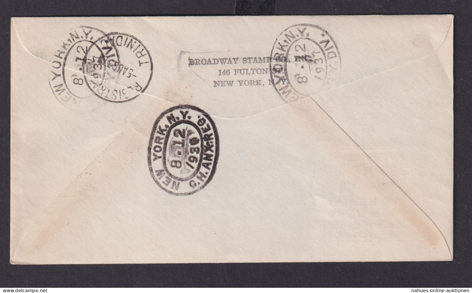 Trinidat & Tobago R Brief MIF Krönung King Georg & Queen Elisabeth New York USA - Trinité & Tobago (1962-...)