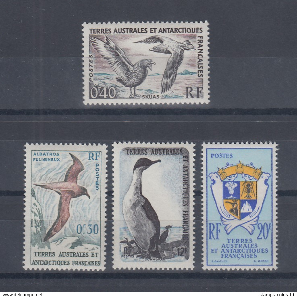 Französische Antarktis 1959 Vögel Satz 4 Werte Mi.-Nr. 14-17 Kpl. **  - Autres & Non Classés
