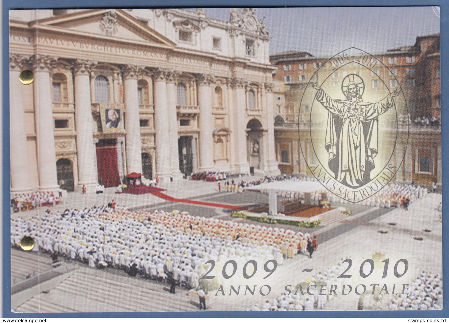 Offizieller Numisbrief Vatikan Mit 2€ Münze 2010 Priesterjahr Im Folder - Vaticano