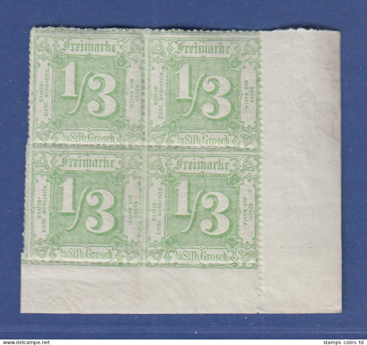 Altdeutschland Thurn Und Taxis Mi.-Nr. 36 Eckrand-Viererblock Postfrisch **  - Mint