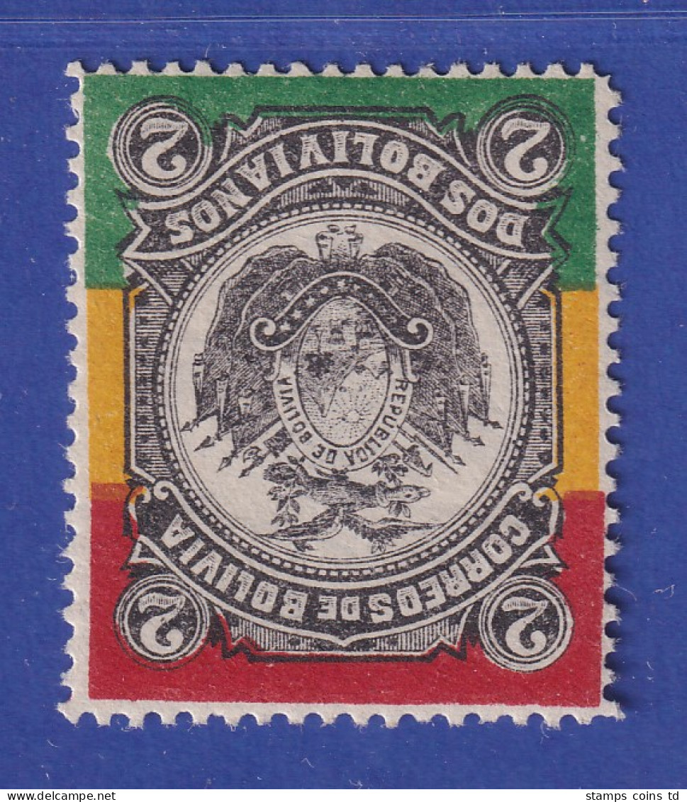 Bolivien 1897 Höchstwert 2B Wappen Mi.-Nr. 52 Ungebraucht * - Bolivië