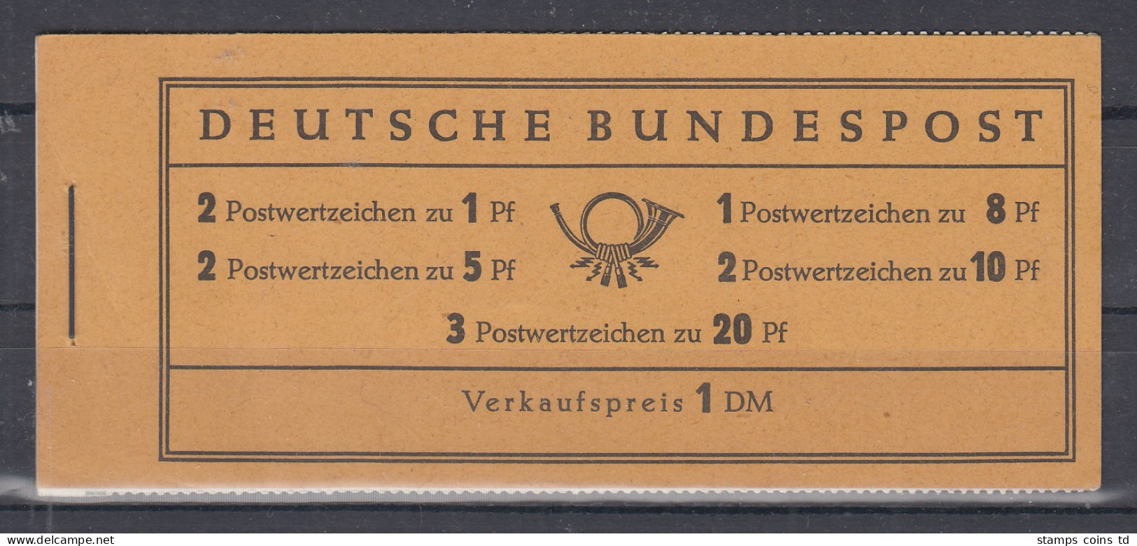 Bund Heuss Markenheftchen Liegendes Wz. Gute Type I  MH Mi.-Nr. 4 YI **  - 1951-1970