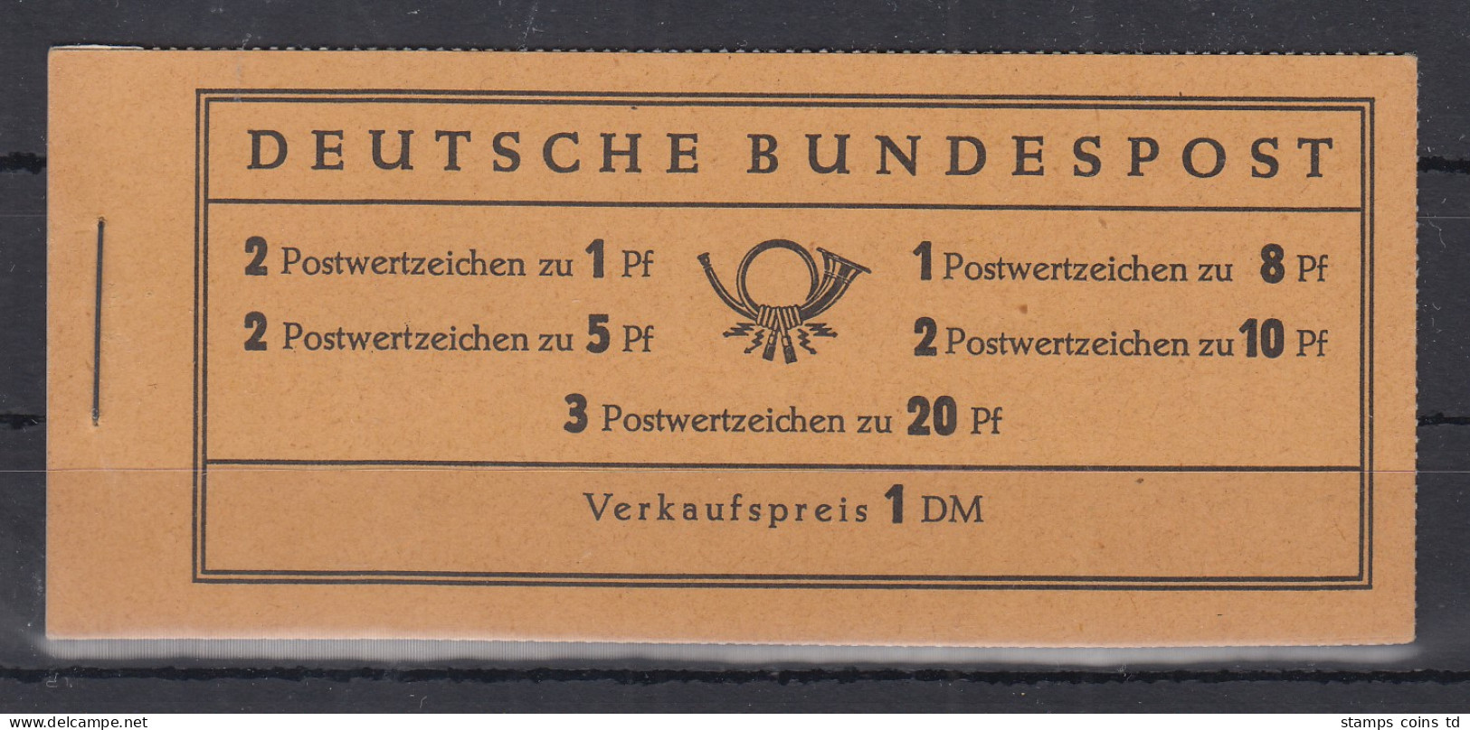 Bund Heuss Markenheftchen Type I Liegendes Wz.  MH Mi.-Nr. 4 YI **  - 1951-1970