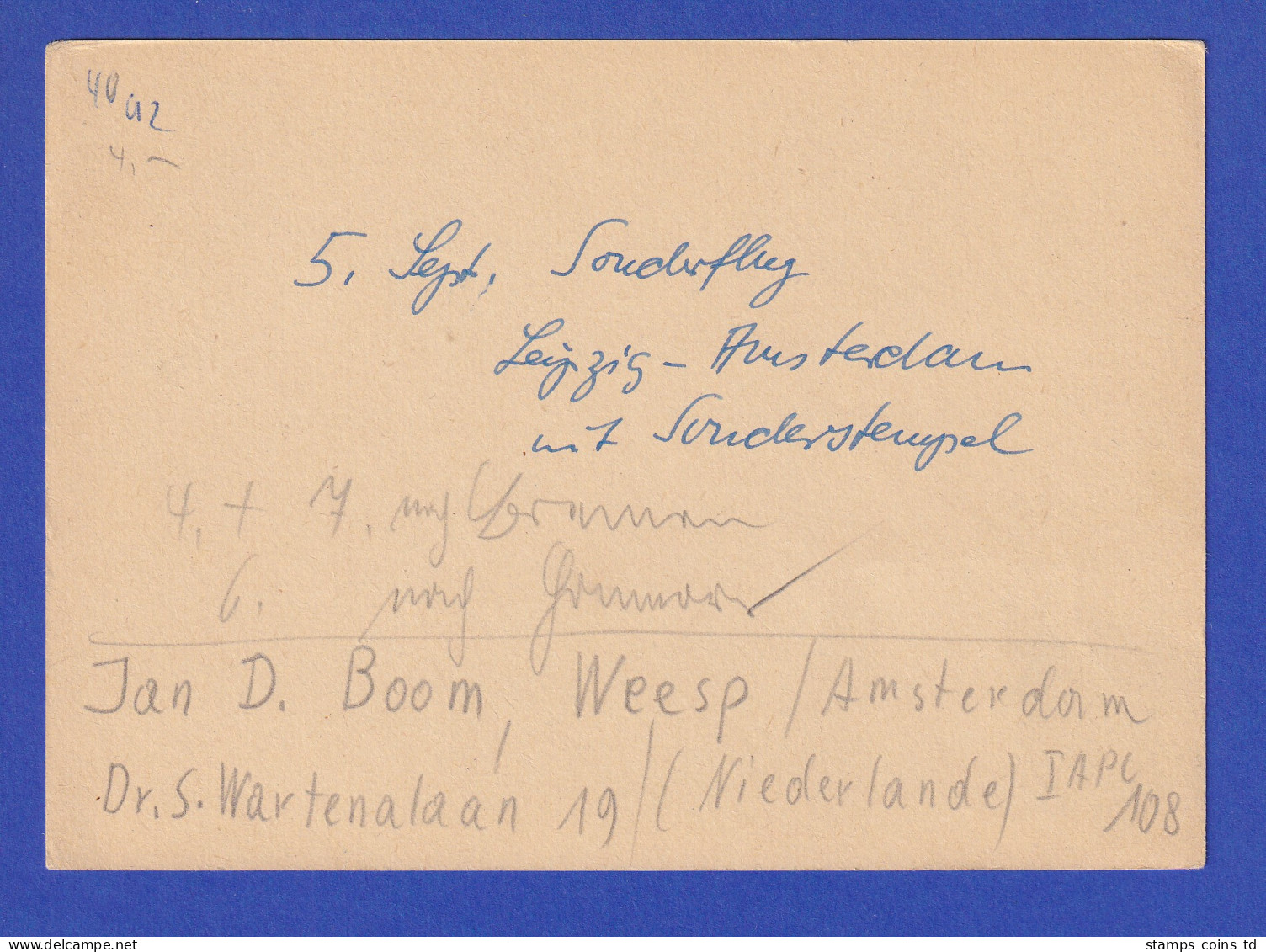 DDR 1954 Sonderpostkarte P56/02 Bauberufe 1954 Gel. Gest. BOXDORF - Sonstige & Ohne Zuordnung