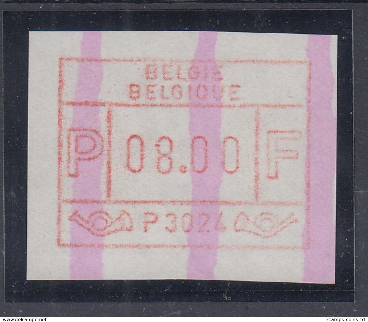 Belgien FRAMA-ATM P3024 Oudenaarde Mit ENDSTREIFEN ** Wert 08,00 - Sonstige & Ohne Zuordnung