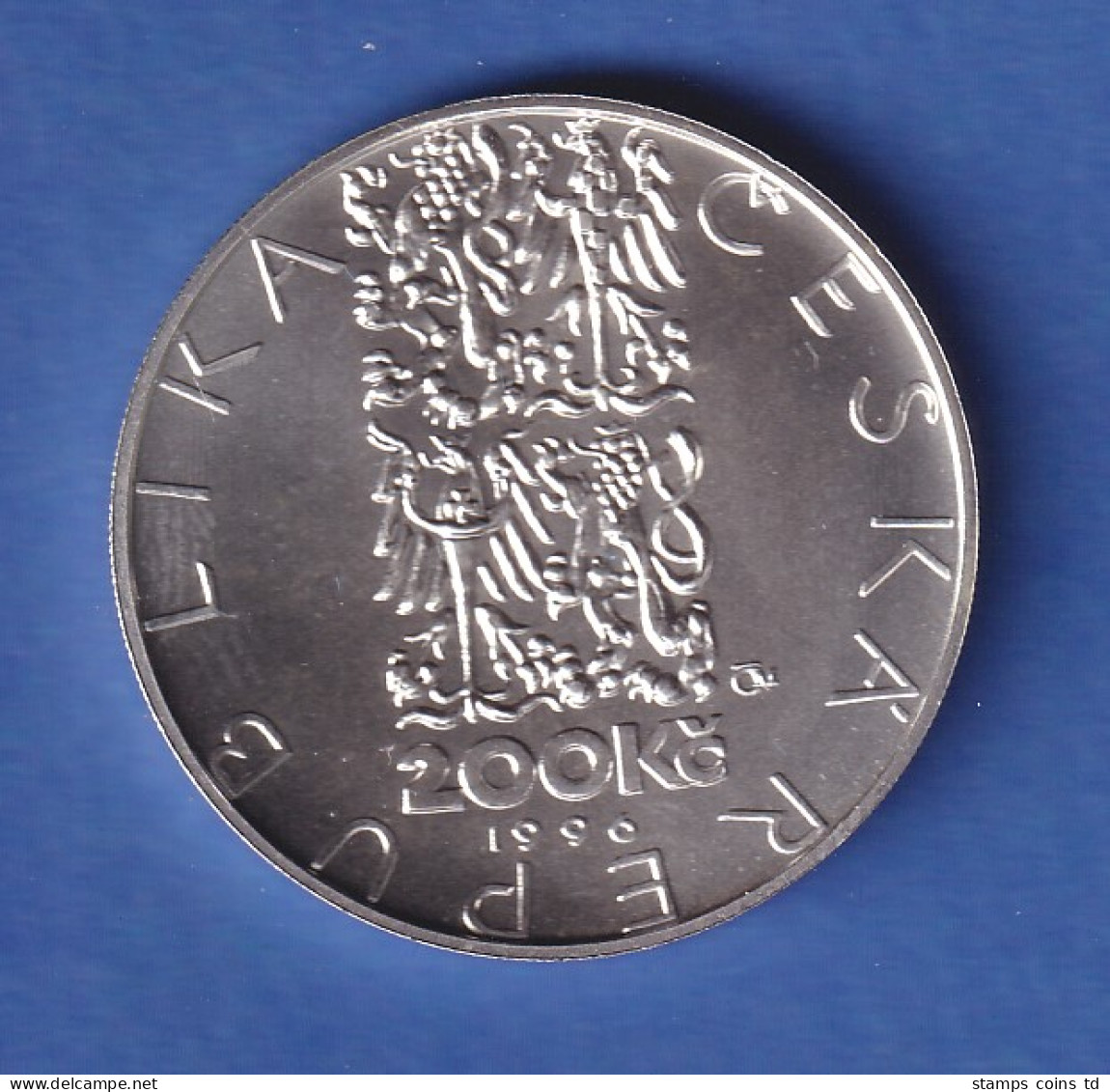 Tschechien 1996 Silbermünze 200 Kronen 200. Geburtstag J.-G. Deburau Stg - Czech Republic