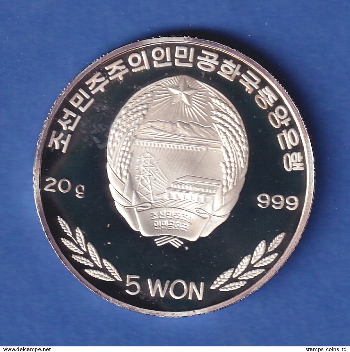 Korea 2006 Silbermünze Olympia Bogenschießen 5 Won 20g, Ag999 PP - Autres – Asie