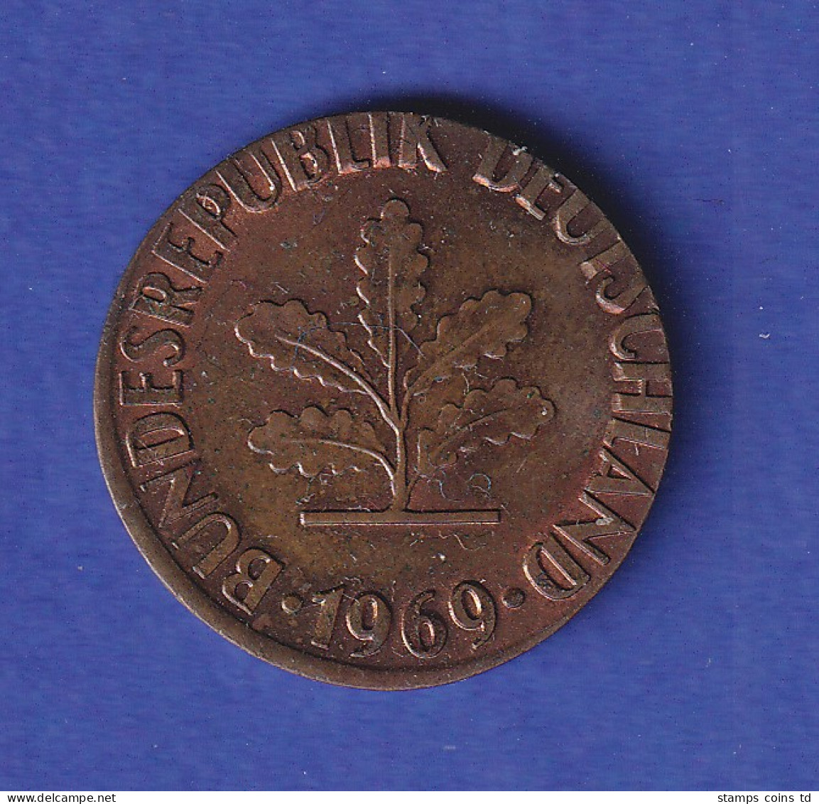 Bundesrepublik 10 Pfennig Verprägung 1969 D Auf 2Pf-Schrötling - Altri & Non Classificati