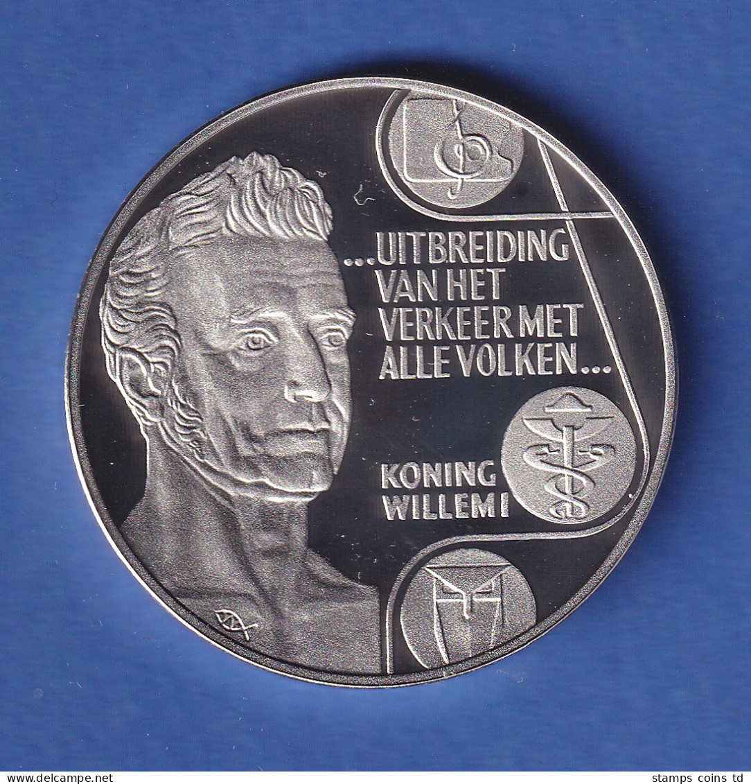 Niederlande 1992 Silbermünze König Wilhelm I. 25 ECU Ca. 25g Ag925 PP - Autres & Non Classés