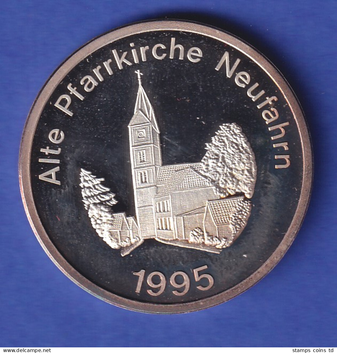 Silbermedaille Neufahrn 10 Jahre Neufahrner Schaufenster E.V. - Pfarrkirche 1996 - Ohne Zuordnung