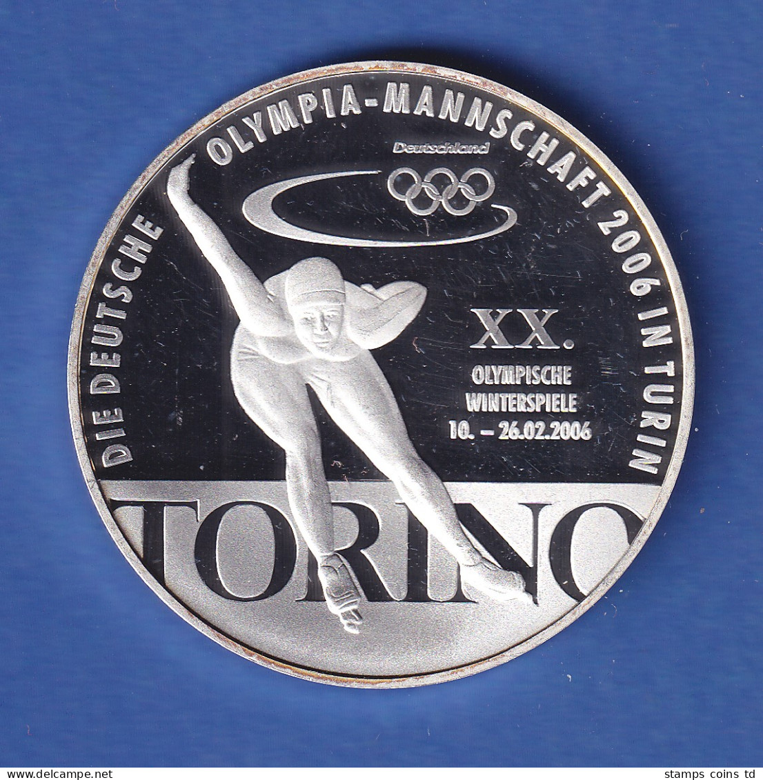 Silbermedaille Deutschland 2006 Olympia Deutsche Mannschaft 20g, Ag999 PP - Ohne Zuordnung