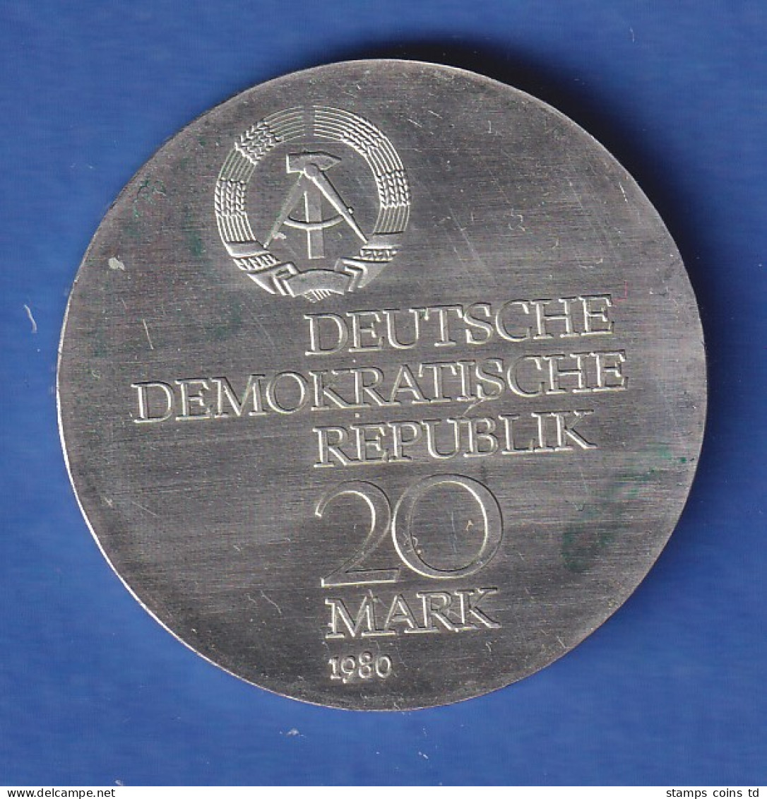 DDR 20 Mark Gedenkmünze 1980 Ernst Abbe Stempelglanz Stg  - Altri & Non Classificati