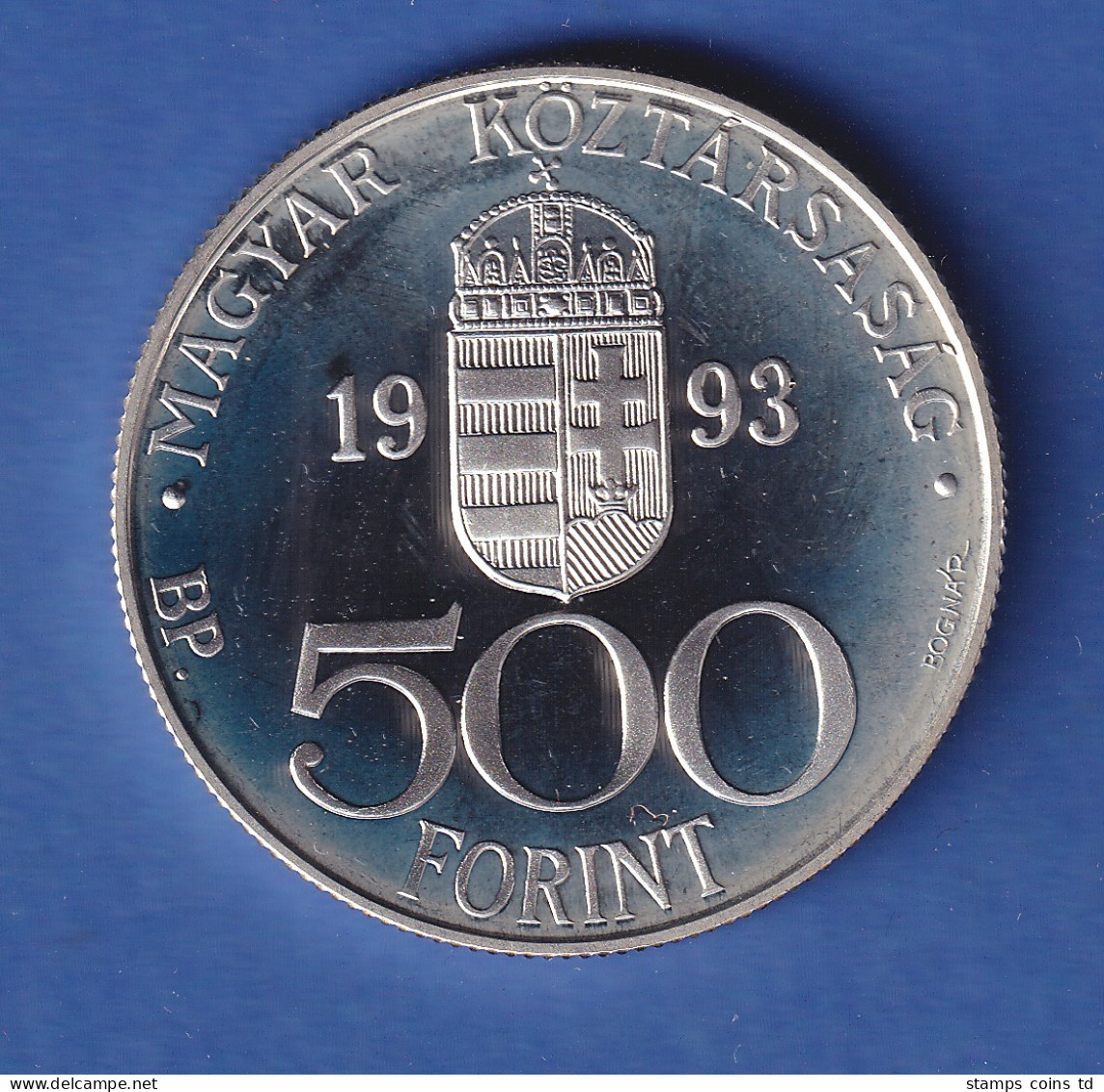 Ungarn 1993 Silbermünze Ungarn In Europa 500 Forint 31,46g Ag925 PP - Hongrie