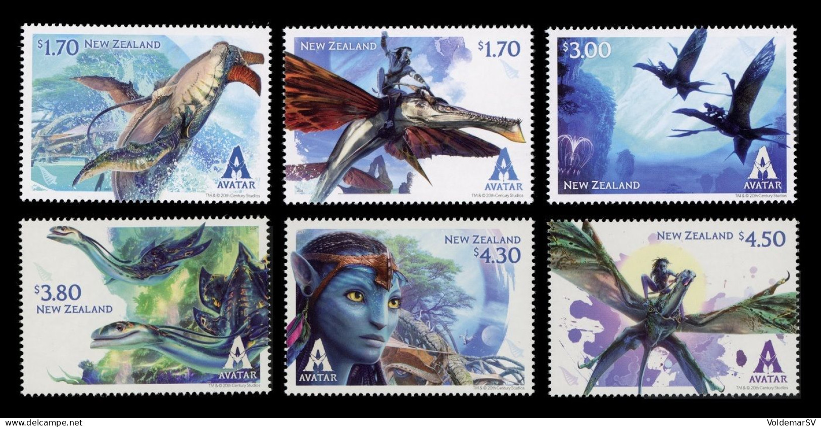 New Zealand 2023 Mih. 3985/90 Cinema. Film Avatar: The Way Of Water MNH ** - Unused Stamps