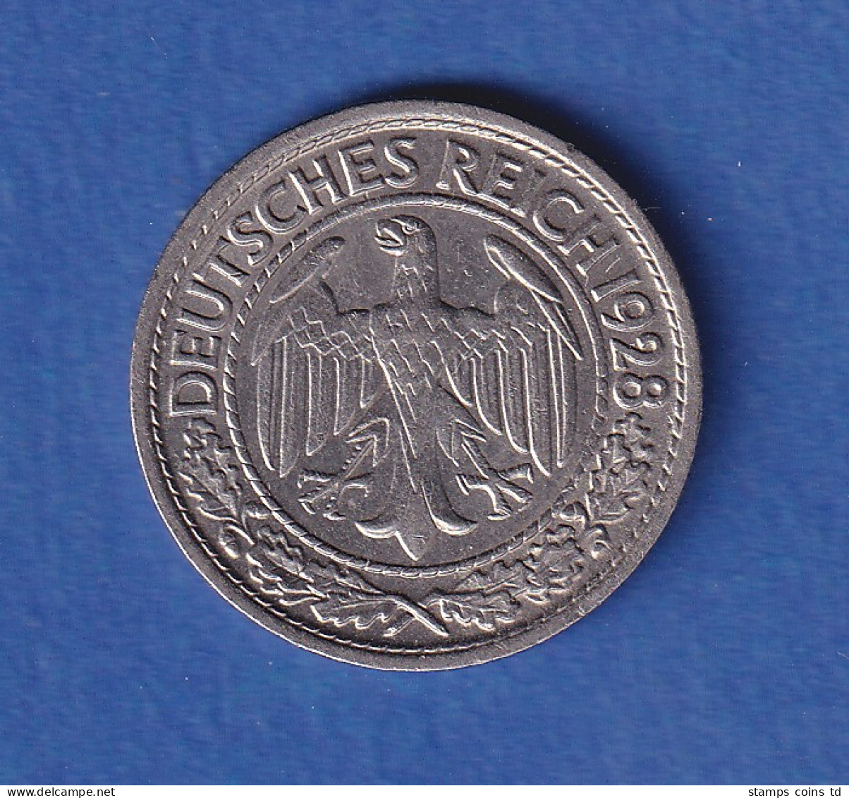 Deutsches Reich Kursmünze 50 Reichspfennig 1928 A - Andere & Zonder Classificatie