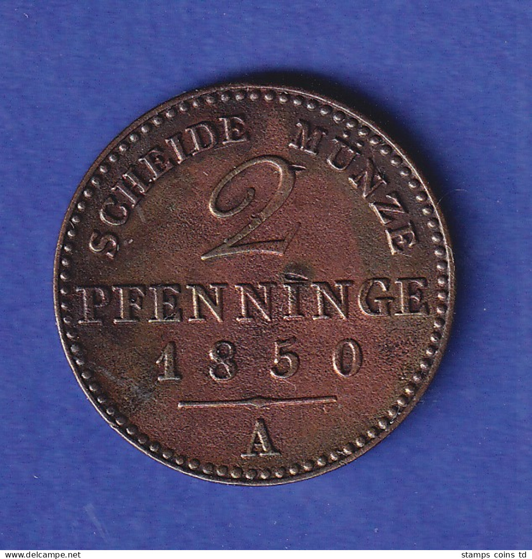 Preußen Kursmünze 2 Pfennige 1850 A - Altri & Non Classificati