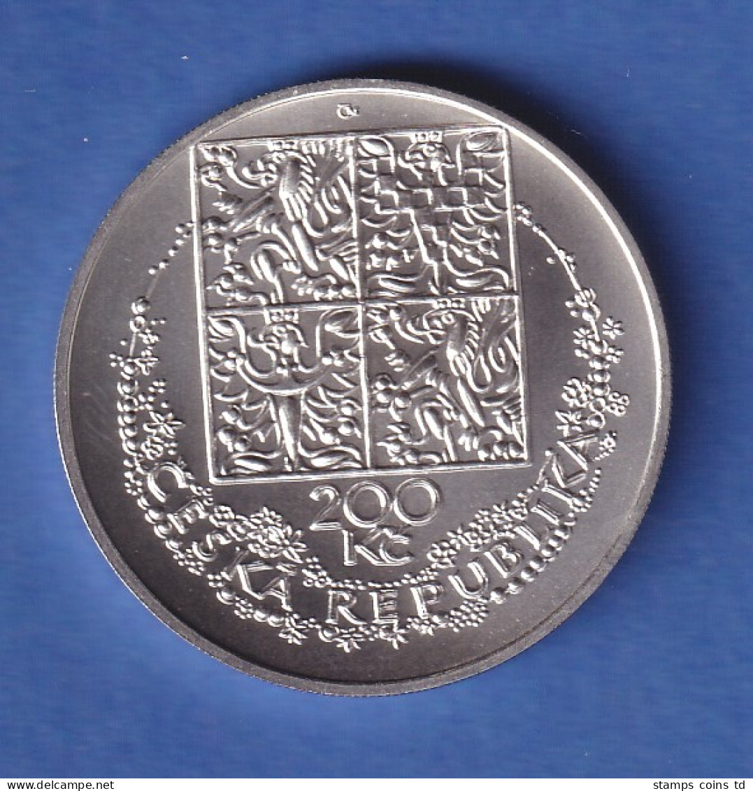 Tschechien 1996 Silbermünze 200 Kronen 100. Geburtstag Von Karel Svolinský Stg - Czech Republic