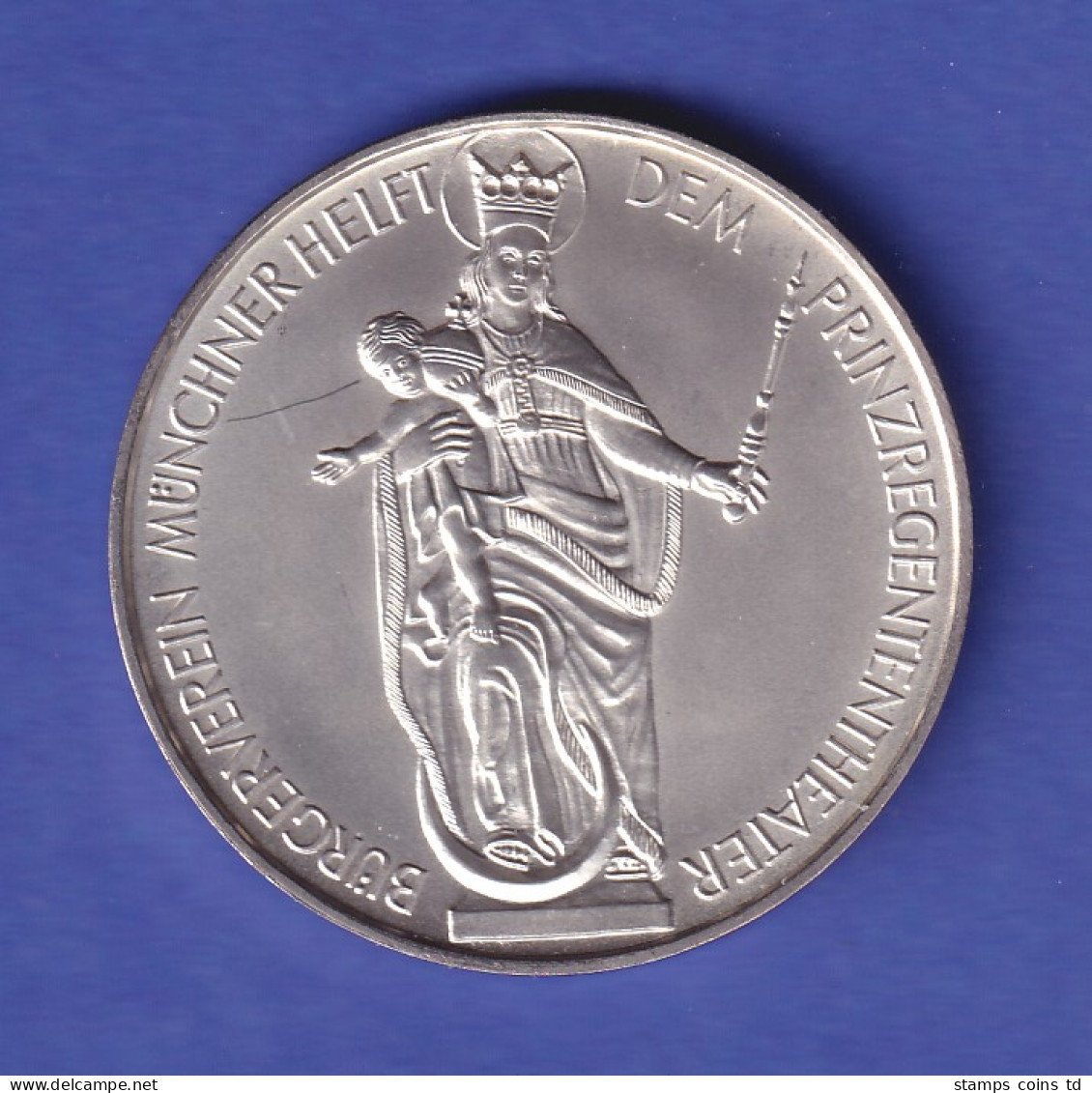 Silbermedaille 1971 Prinzregententheater In München Restaurierung  20g Ag1000  - Non Classés