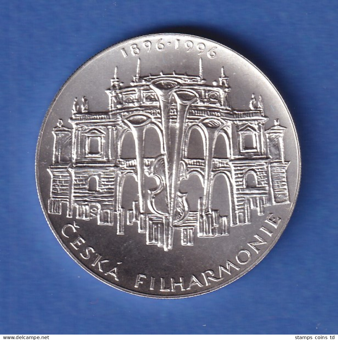 Tschechien 1995 Silbermünze 200 Kronen 100 Jahre Tschechische Philharmonie Stg - Czech Republic