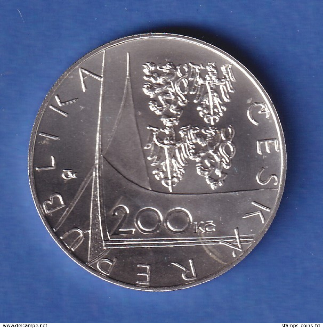 Tschechien 1997 Silbermünze 200 Kronen 650 Jahre Emmauskloster Stg - Tsjechië