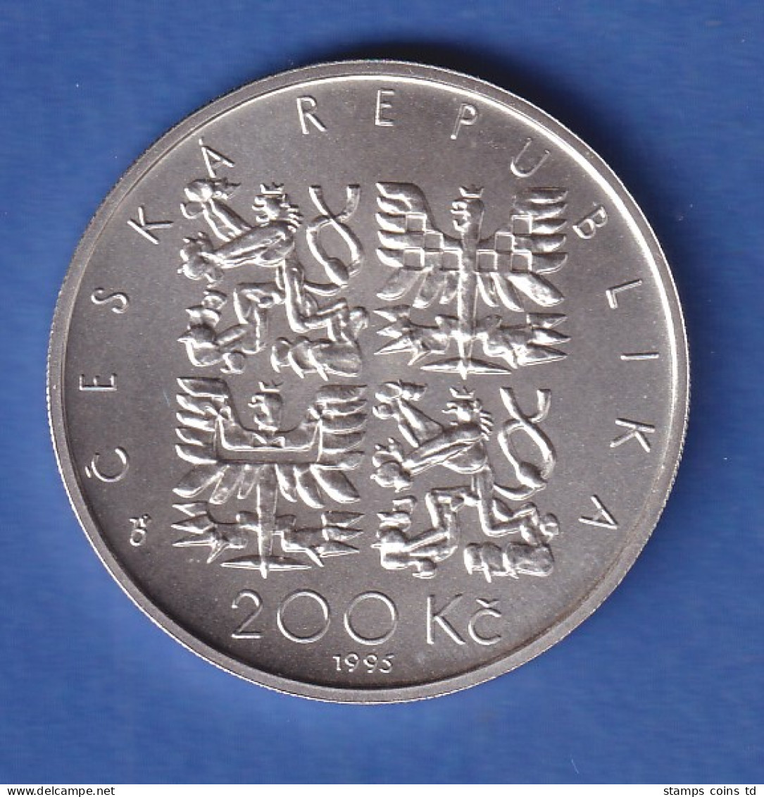 Tschechien 1998 Silbermünze 200 Kronen 200. Geburtstag Von Pavel J. Šafárik Stg - Czech Republic