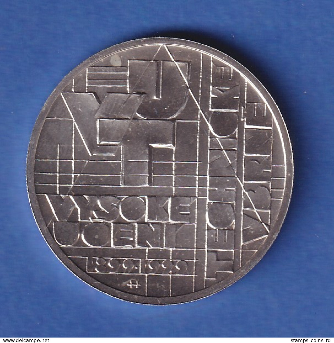 Tschechien 1999 Silbermünze 200 Kronen 100 Jahre Technische Universität Brünn St - Tsjechië