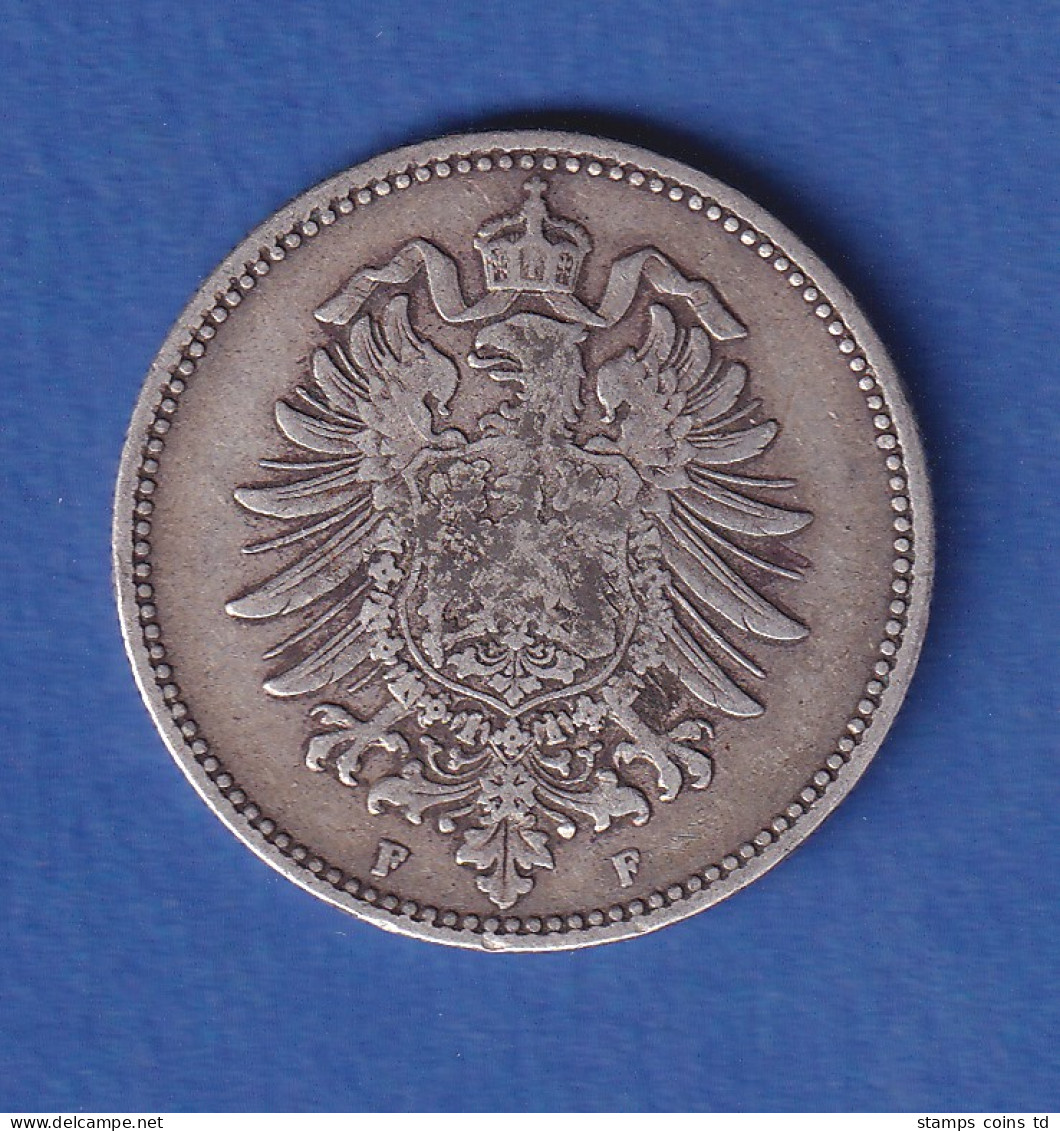 Deutsches Kaiserreich Silber-Kursmünze 1 Mark 1886 F - Autres & Non Classés