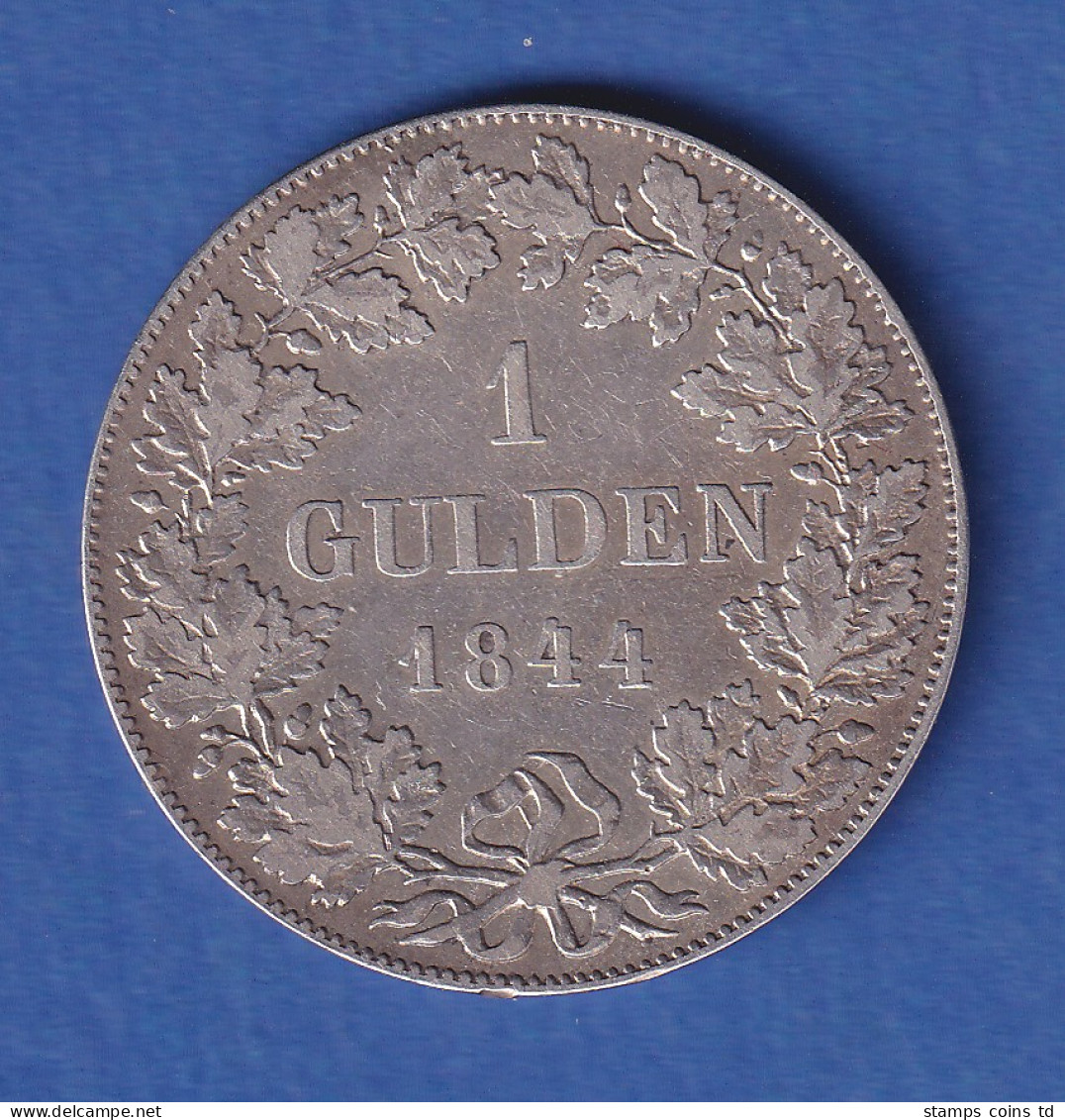 Frankfurt Silbermünze 1 Gulden 1844 - Otros & Sin Clasificación