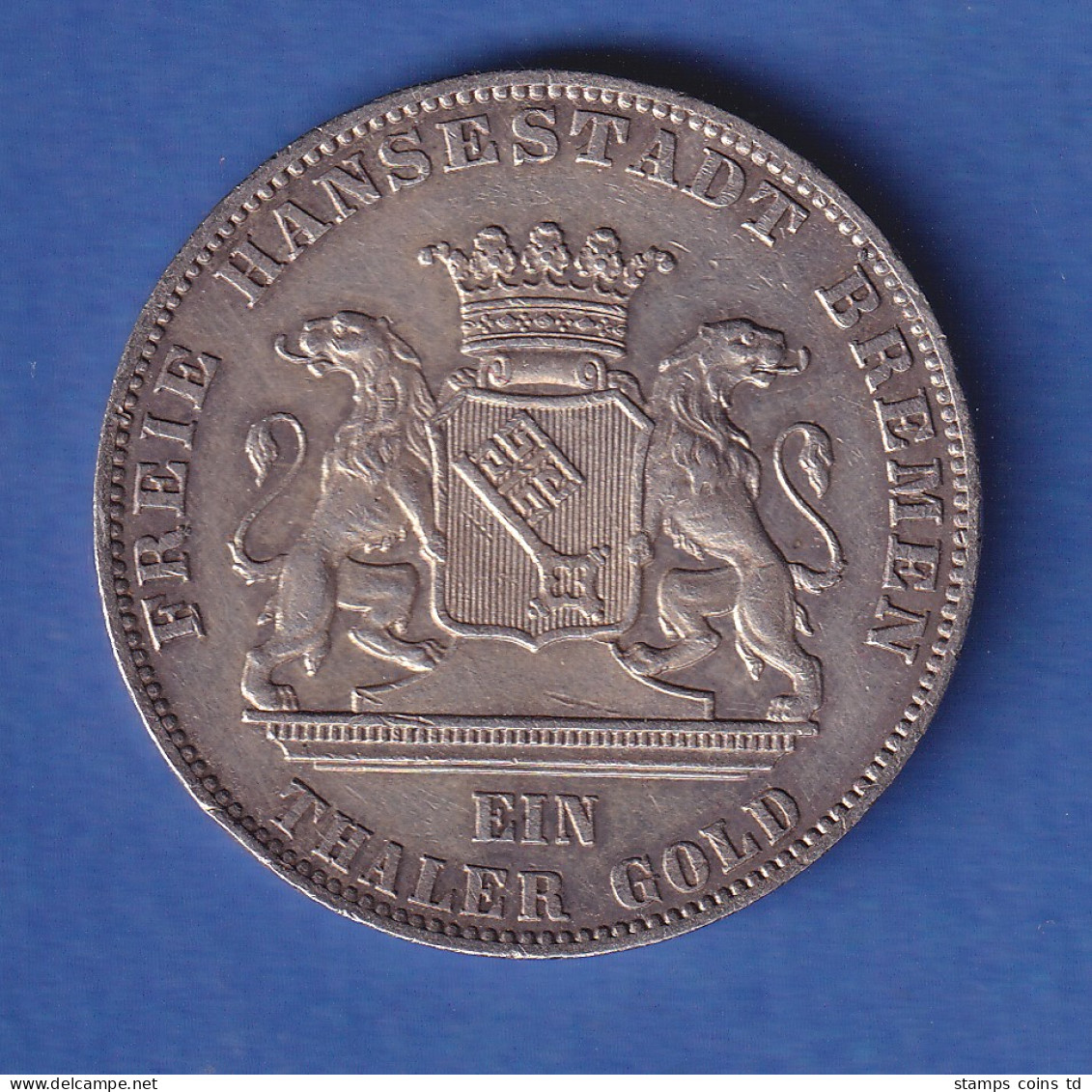 Bremen Silbermünze 1 Taler 2. Deutsches Bundesschießen 1865 Vz - Autres & Non Classés