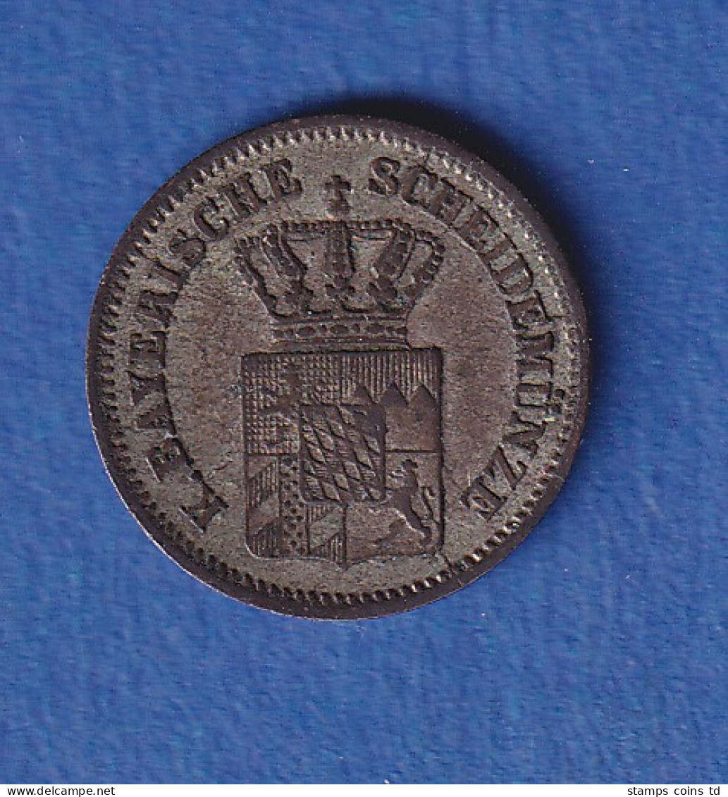 Bayern Silbermünze 1 Kreuzer 1860  - Other & Unclassified