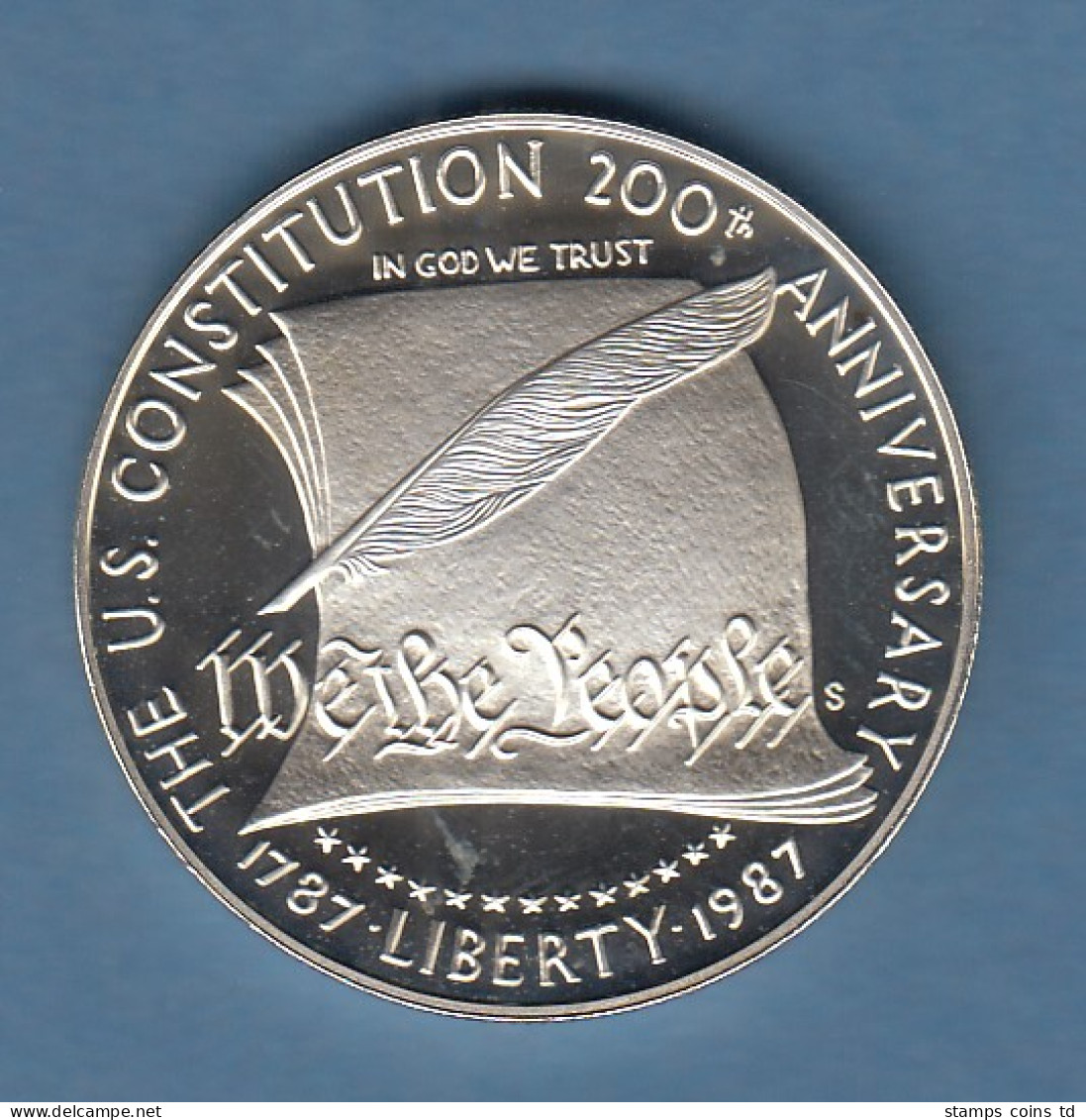 USA 1987 1$ Silber-Gedenkmünze 200 Jahre Verfassung Constitution PP Proof - Otros & Sin Clasificación