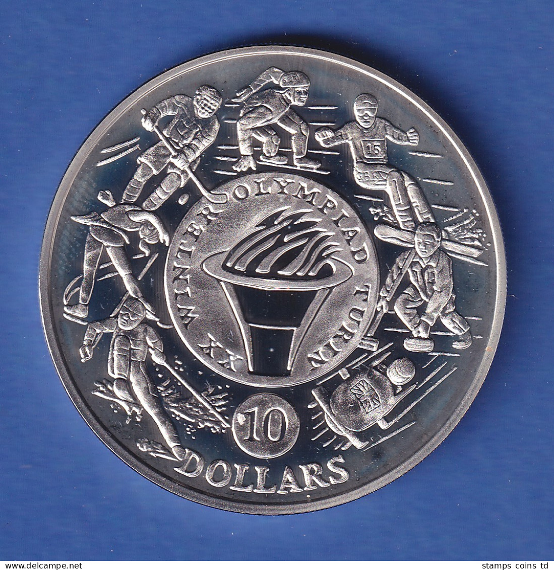 Sierra Leone 2006 Silbermünze Olympia Fackel 10 Dollars 28,28g, Ag925 PP - Andere - Afrika